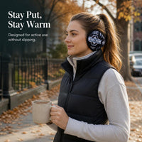 Unisex Printed Fleece-Lined Ear Warmers for Winter Outdoor Activities