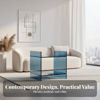 Modern Design periodical Rack Table Minimalist & aesthetic Wavy Acrylic table Multi-Functional Nightstand Transparent Look for Readers, Apartment Dwellers, homeowners, Living Room, Bedroom, Home Office, Study