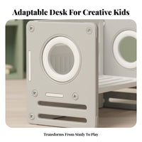 Ergonomic Design kids' Table and Chair set Rounded Corners toddler's Plastic Desk and Chair Sturdy Playroom Set Multi-Functional for Toddlers, Preschoolers, Daycare Providers, Kindergarten, Bedroom, literacy, mealtime