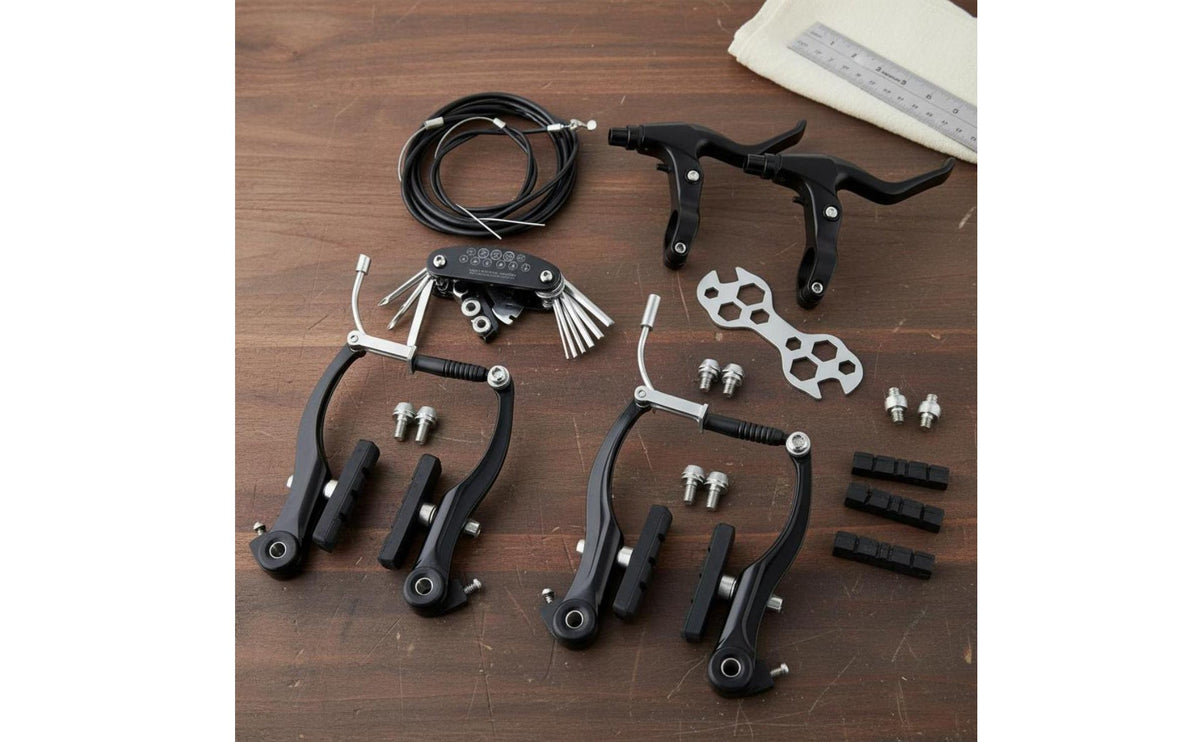 Cycle Linear-Pull Brake Kit Universal Fit Braking System Cold-Resistant for Cyclists