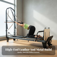 Pilates Reformer Core Bed Multiple Resistance Pilates Machine Machine Firm Padding Adjustable Core Training Bed for Adults, Apartment