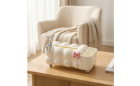 Tissue Box Holder with Storage Compartments Multi-Functional Tissue Box with Side Storage Stylish Elegant for Girls, Vanity