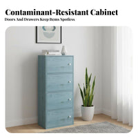Dust-Proof Multi-Tier Compartment Multi-Compartment Tower Simple Assembly Multi-Compartment Storage Rack Large Capacity Bookshelf with Doors Versatile Design for Book Lovers, Apartment Dwellers, Office Workers, Study Room, Bedroom