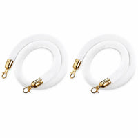 2 Pieces Swivel Hooks Velvet Barrier Rope Metal Fittings Stanchion Rope 1.5 M