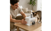 Quiet Pump Feline Water Fountain Easy to Clean Pet Fountain Water Fountain Filter System Large Capacity for Cats, Small Dogs