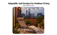 Weather-Resistant Patio Chaise Lounge Set Ergonomic Design S-Shaped Chaise Adjustable Backrest Sun Lounger Full frame comfort for Pool Owners, Hotel Managers, Balcony, pool deck, Beach, Garden