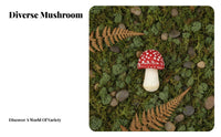 Realistic Mushroom Model Highly Detailed Miniature Model Solid PVC Material Fake Mushroom Decoration for Teachers, Science Project, Classroom