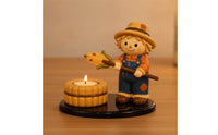 Halloween-Themed Tealight Holder with Base Compact Tealight Holder Glossy Decor Decorative for Mantel