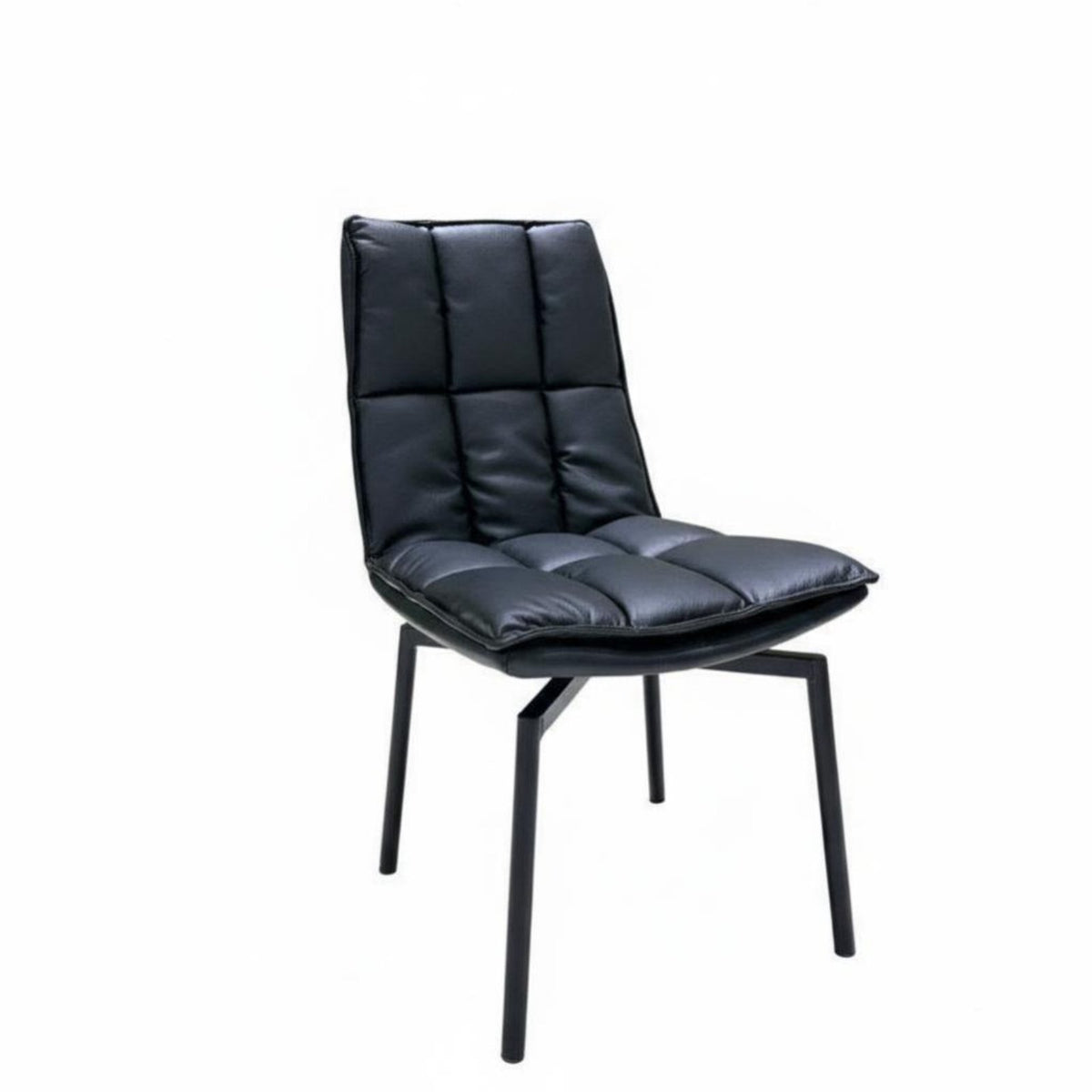 Rotatable Design Quilted Backrest Chair Minimalist Design Upholstered Seat Soft Padded Cushion Seating Furniture Long-Lasting Frame for Apartment Dwellers, Restaurant Owners, Interior Designers, Dining Room, Kitchen, Home Office