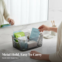 wave Pattern container multi-purpose Organizer Box Clear View for Home Organizers