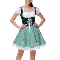 Bavarian Regionn Region N Festival Costume Gingham Pattern German Beer Girl