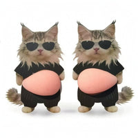 Cute Cat Sticker Die-Cut Cat Stickers 3D Belly Cartoon Animal Decals Funny for Laptop