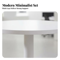 5 Pieces Round Pedestal Table with 4 Gourd-Leg Chairs Curved backrestrest Household Furniture Easy Assembly robust Construction