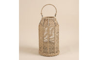 Cylindrical Rattan Lampshade Tapered Woven Light Shade Rustic Lampshade with Handle Zen-Inspired for Homestays
