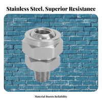 Long-Lasting Stainless Steel Swivel Nozzle Connector Wear-Resistant Universal Angle Adjustment Spray Head for Dust Suppression