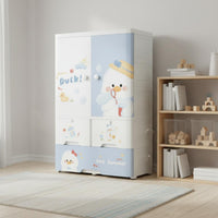 Large Capacity Baby Clothes Armoire Long-Lasting Kids Wardrobe Closet Heavy Duty Children's Clothes Organizer Formaldehyde-Safe for Babies, Toddlers, Nursery, Playroom, Bedroom