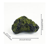 Artificial Lichen Rocks Lightweight Fake Mossy Stone Verdant Embellishment for Tabletop