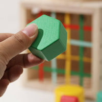 Fine Movement Skills Educational Activity Cube Early Learning Multi Activity Cube Safe Materials Bead Maze Toy Rounded Edges for Daycare, Preschool
