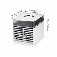 Compact USB Desktop Air Cooler Quiet Portable Mist Fan Mini Evaporative Cooler for Office Workers, Students, Desk, Home