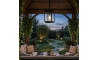 Outdoor Hanging Lantern Clear Glass Outdoor Hanging Porch Light Rectangular Lantern Lamp Exposed Bulb Hanging Lamp Chain Hung