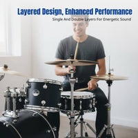 Drum Hi-Hat Jingle Cymbal, Brass Percussion Accessory, Decorative Sound, Single/Double Tier, ABS Material
