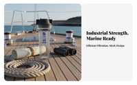5 & 20 Micron Filtration Yacht Water Producer Filter 316L Stainless Steel Option Seawater Pre-Filter Module for Boat Owners, Sailors, Yachts, Sailboats