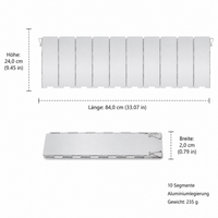 16-Panel Aluminum Alloy Wind Screen, Foldable & Windproof for Outdoor Cooking, Lightweight Camping Shield with Carrying Bag