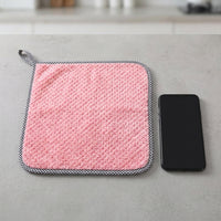 Oil Resistant Microfiber Cloths and Dishcloths, Microfiber Dishcloths 25x25 cm for Stovetop, Washable Weave Pattern Reusable Kitchen Cleaning Tool