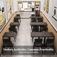 Commercial Grade Restaurant Table and Chair Set Thickened Tabletop Restaurant Dining Set Stable Structure Quick-Service Dining Furniture Easy to Clean for Cafe Owners, Homeowners, Snack Bar, Cafe, Banquet Hall, Kitchen