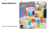 52 Pieces Hand-Eye Coordination Marble Track Building Blocks Educational Marble Track Building Toy Develops Fine Movement Skills
