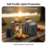 Plate Holder Portable Plate Storage Scratch Protection Camping Dish Organizer for Campers, Picnics