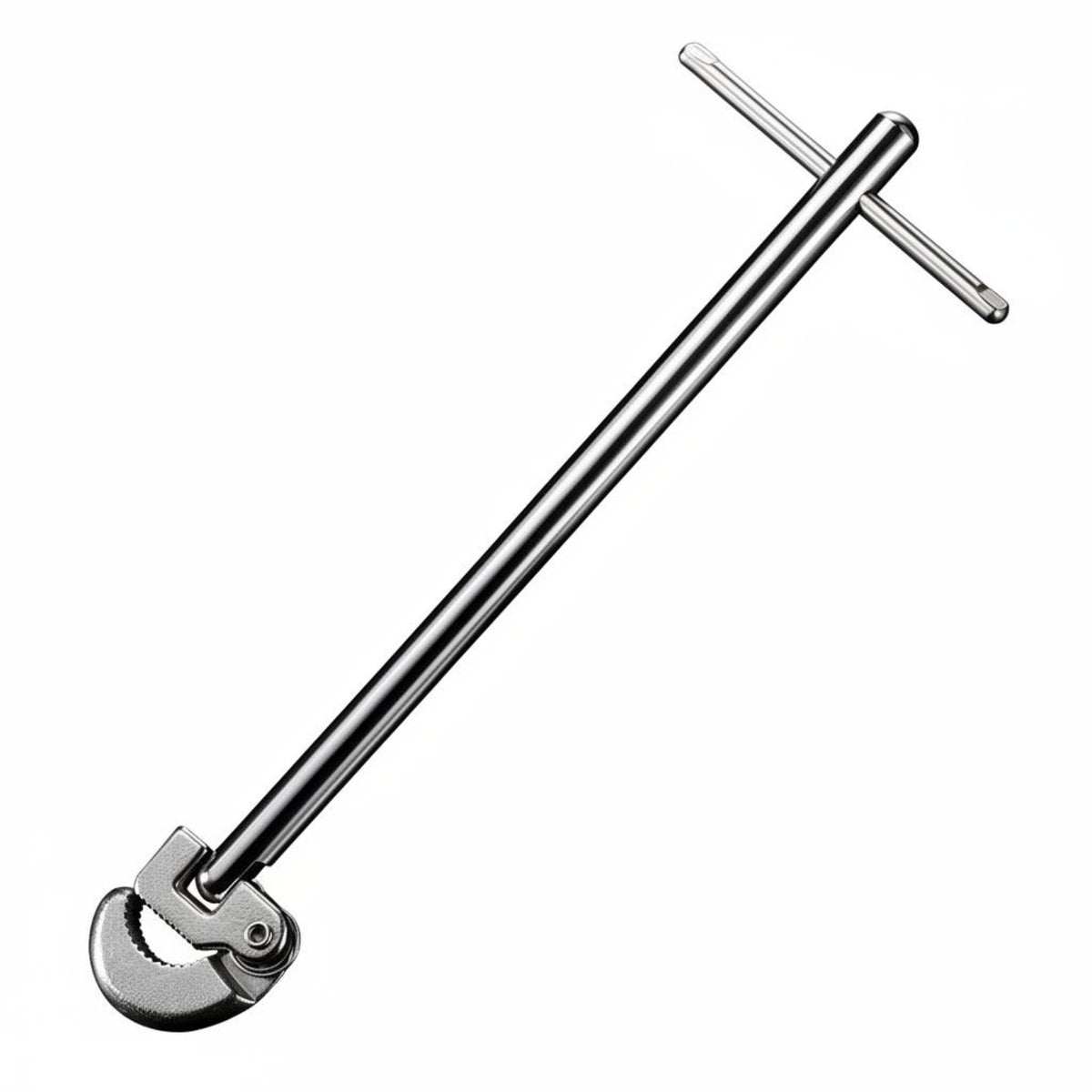 Multi-Functional Adjustable Sink Wrench Labor-Saving Design Long Reach Faucet Wrench High-Carbon Steel T-Handle Basin Spanner Non-Slip Grip for DIY Enthusiasts, Plumbers, Bathroom, Kitchen