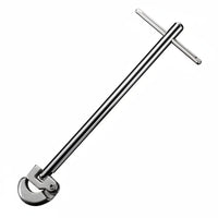 Multi-Functional Adjustable Sink Wrench Labor-Saving Design Long Reach Faucet Wrench High-Carbon Steel T-Handle Basin Spanner Non-Slip Grip for DIY Enthusiasts, Plumbers, Bathroom, Kitchen