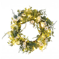 Artificial Flower Wreath Silk Flowers Door Wreath Bendable Branches Home Decor
