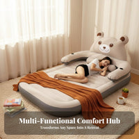 Cute Cartoon Design creatureShaped Lounger Plush and Soft Frameless Lounge Chair Lightweight Lazy Sofa No Assembly Required for Adults, Teenagers, Students, Bedroom, Dorm Room, Playroom, Office