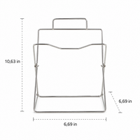 Foldable Trash Bag Stand, Yellow Bag Stand for Camping & Barbecues, Sturdy Wire Garbage Bag Holder, Silver Waste Collector