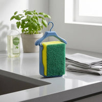 ABS Plastic Draining Sponge Stand Upright Hanger-Shaped Pad Holder Rectangular Frame Scouring Pad Holder Space-Saving for Bathroom
