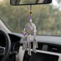 Guangxi Jingxi Zhuang Brocade Embroidered Hydrangea Bell Car Hanging Ornament Gift Box