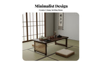 Space-Saving Foldable Tatami Table Sturdy and Long-Lasting Japanese Folding Table Easy to Clean Floor Desk No Installation Required for Apartment Dwellers, Minimalists, Bay Window, Small Areas, Balcony, Living Room