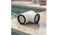 1.5-Inch Compatible Pool Hose Tee Connector Three-Port T-Shaped Hose Splitter with Sealing Rings Threaded Tee Connector 3-Way Water Circulation