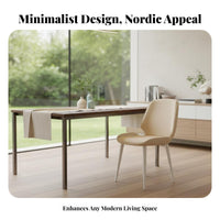 Modern Design Upholstered Shell Chair Nordic Aesthetic Indoor Furniture Ergonomic Backrest Comfortable Seating for Interior Designers, Restaurant Owners, Hotel Managers, Dining Room, Bedroom, Kitchen, Reading Nook