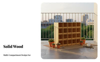Wooden Pigeon Breeding Box Solid Wood Multi-Compartment Pigeon Nest Box Easy Assembly Birdhouse for Balcony, Backyard, Outdoor