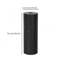 Textured Mini Foam Roller Hollow Handheld Massage Column Black Cylindrical Foam Roller Food Grade Expanded Polypropylene