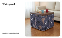 Machine Washable Square Kotatsu Cover Long-Lasting Edging Quilted Heater Table Cover Waterproof Top for Seniors, Living Room, Bedroom