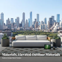 Sofa, Armchair, and Coffee Table Combo Nordic Design Outdoor Furniture Weather-Resistant Patio Seating for Homeowners, Families, Garden, Balcony, Deck