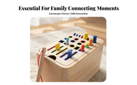 Multiple Play Modes Color and Shape Sorting Toy Develops Fine Movement Skills Wooden Shape Sorter Box Hand-Eye Coordination Color Sorting Box Natural Wood for Toddlers, Kids, Preschoolers, Preschool, Daycare