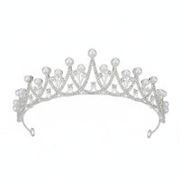 Bridal Headpiece Korean Design Bridal Wedding Headpiece Wedding Hair Jewelry Sparkling Lustrous Bead Crystal Tiara Elegant