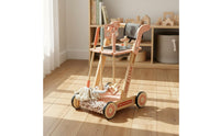 Wooden Cleaning Trolley Role Playing Housekeeping Push Trolley Toy Educational