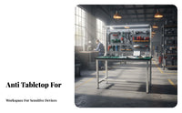 Anti Workbench Stable and Load-Bearing Electronics Repair Station Wear-Resistant Heavy-Duty Workbench Pegboard for Factory, Warehouse, Basement
