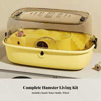 Acrylic Hamster Enclosure, Large, Two Floors, Syrian Hamster Habitat, Portable Design